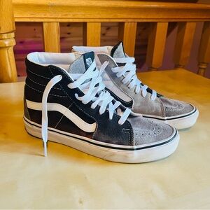 Vans SK8-Hi Unisex Black Gray White High Top Sneakers Size 7.5W / 6M
